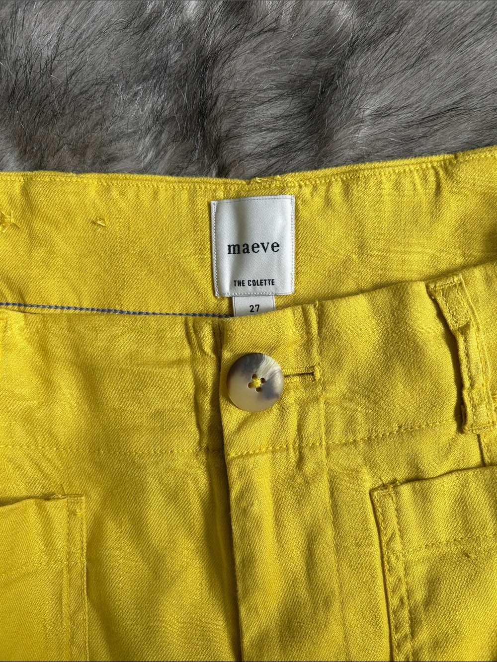 Mustard Wide-Leg Women's Pants - Picture 6 of 10